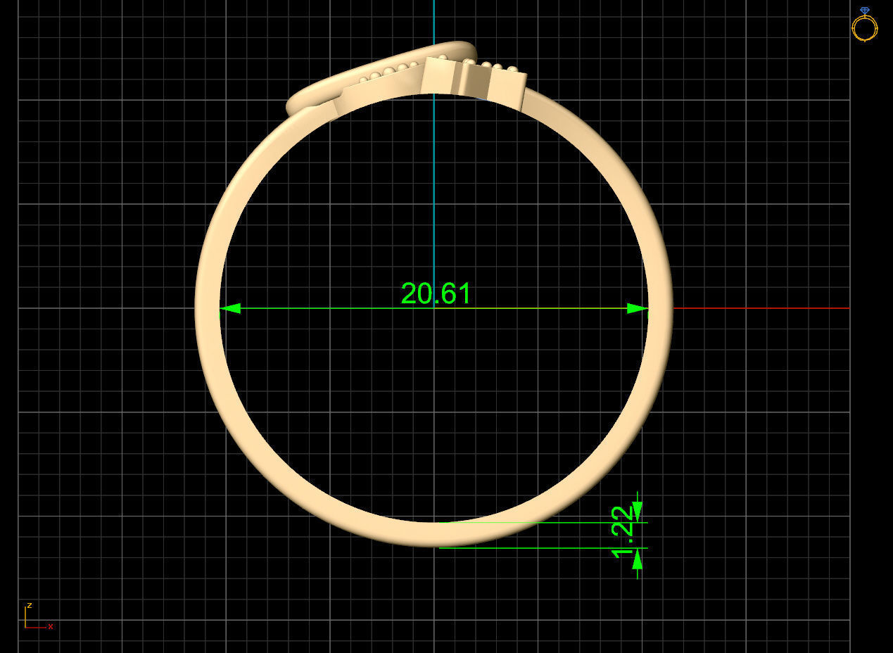 Saturn star ring printable gold jewelry printable 3D model 3D print model_6