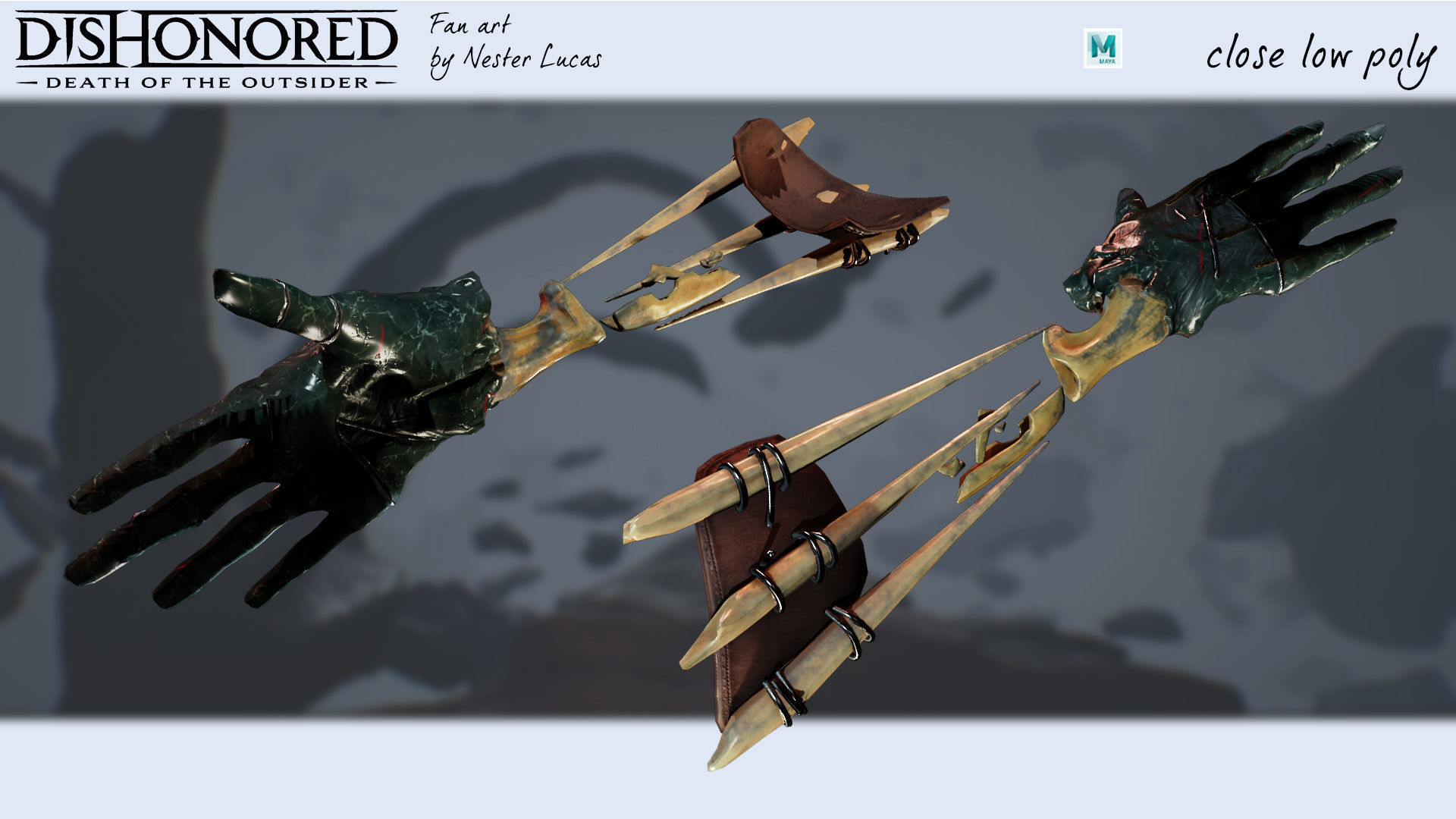 Billie Lurk Dishonored II death of the outsider Low-poly 3D model_7