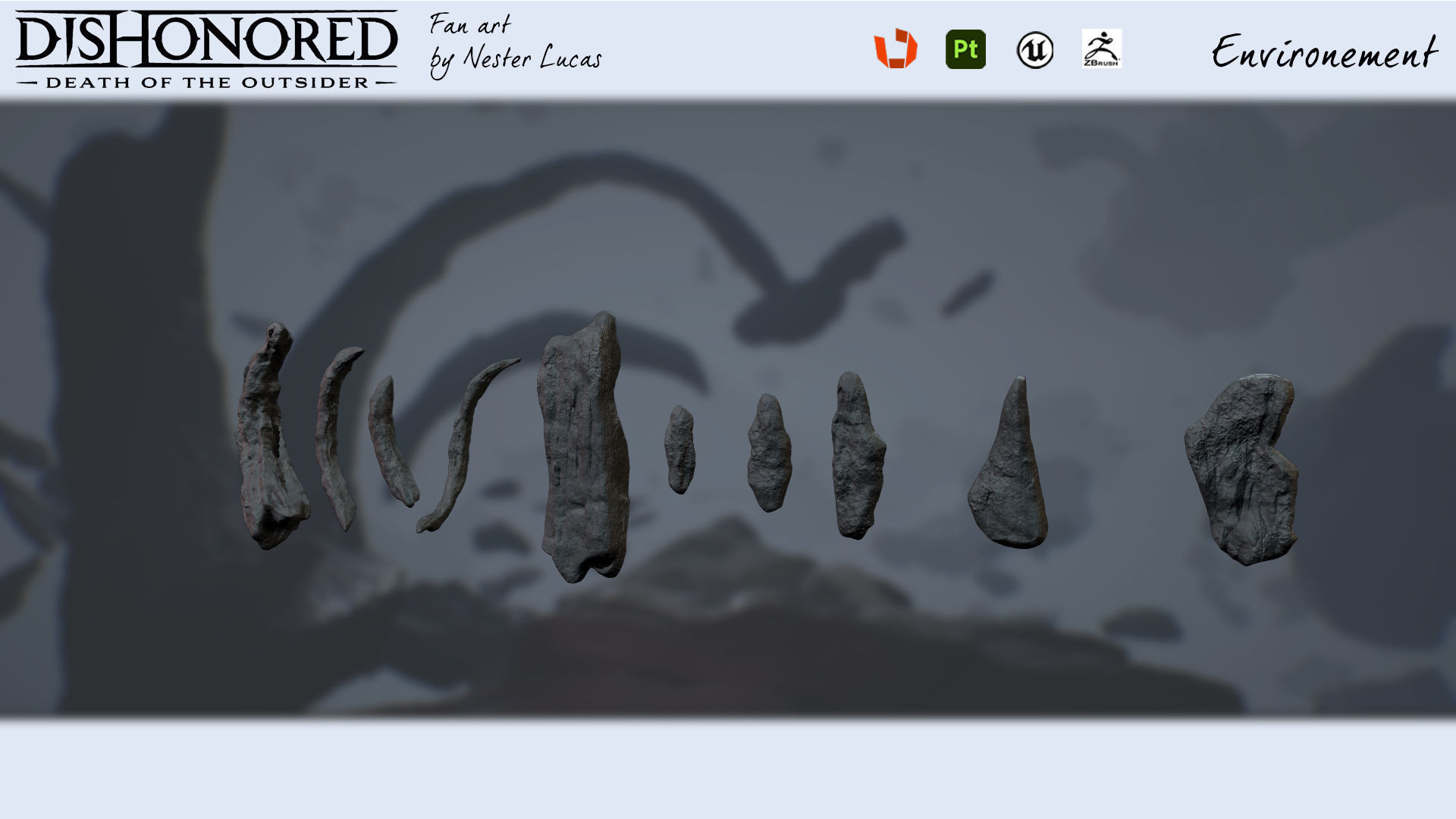 Billie Lurk Dishonored II death of the outsider Low-poly 3D model_11