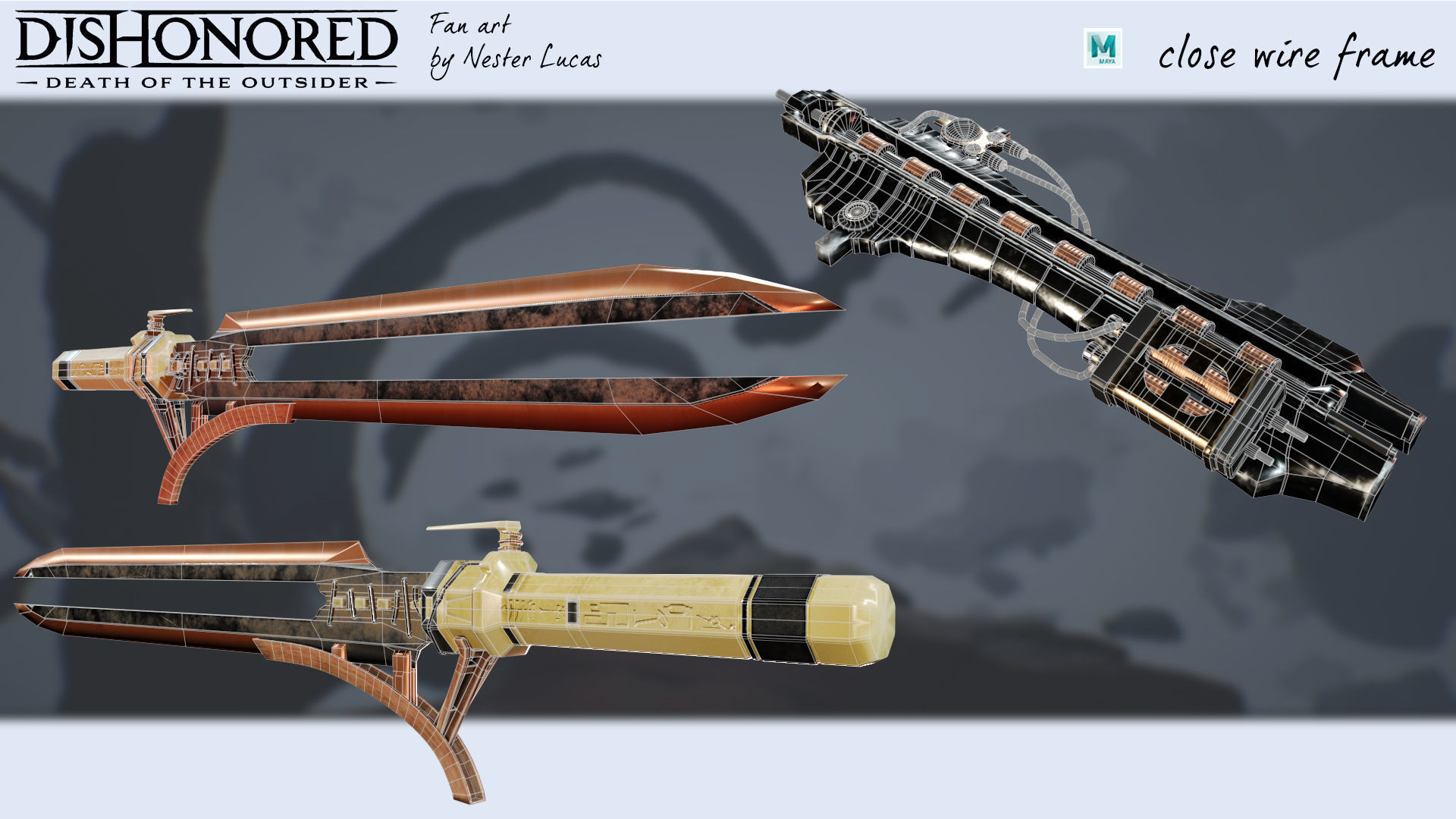 Billie Lurk Dishonored II death of the outsider Low-poly 3D model_9