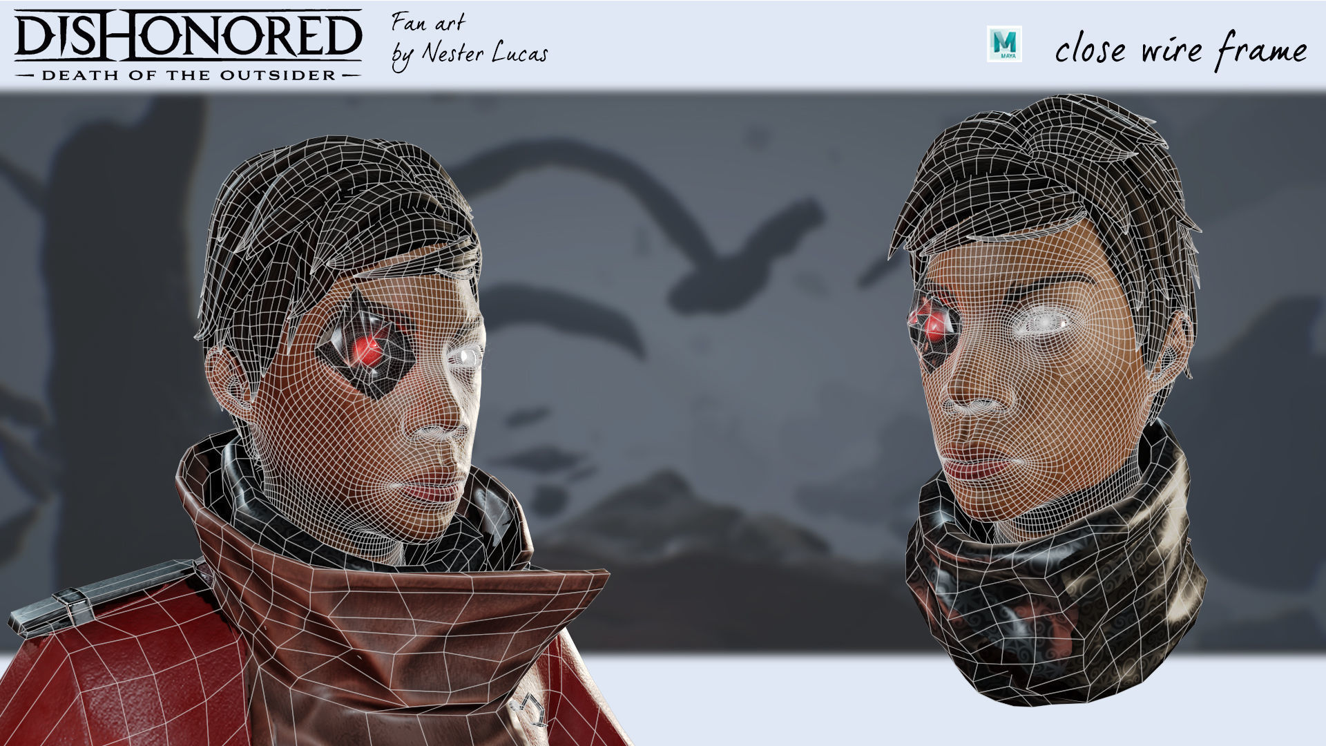 Billie Lurk Dishonored II death of the outsider Low-poly 3D model_6