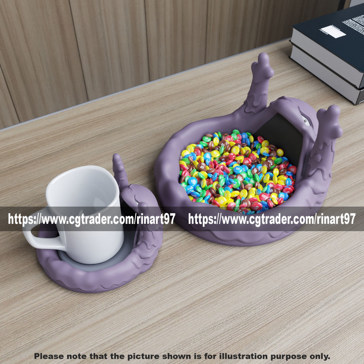 muk coasters candy bowl 3d print model 3D print model_5