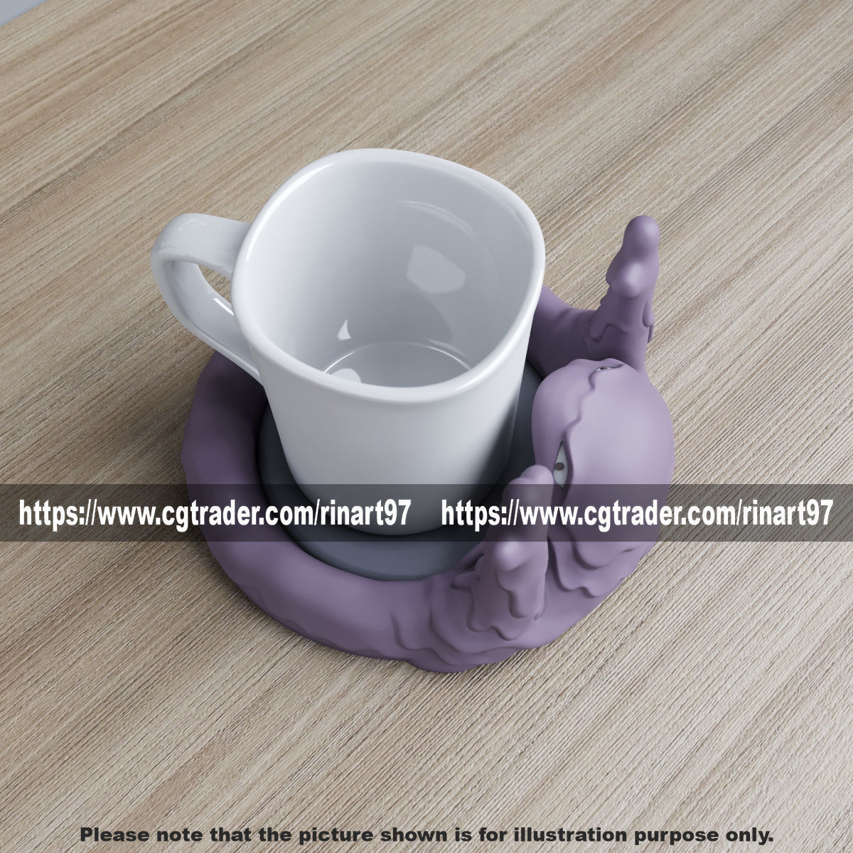 muk coasters candy bowl 3d print model 3D print model_2