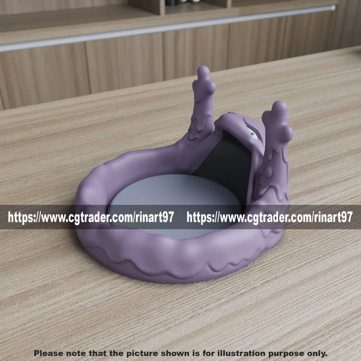 muk coasters candy bowl 3d print model 3D print model_7