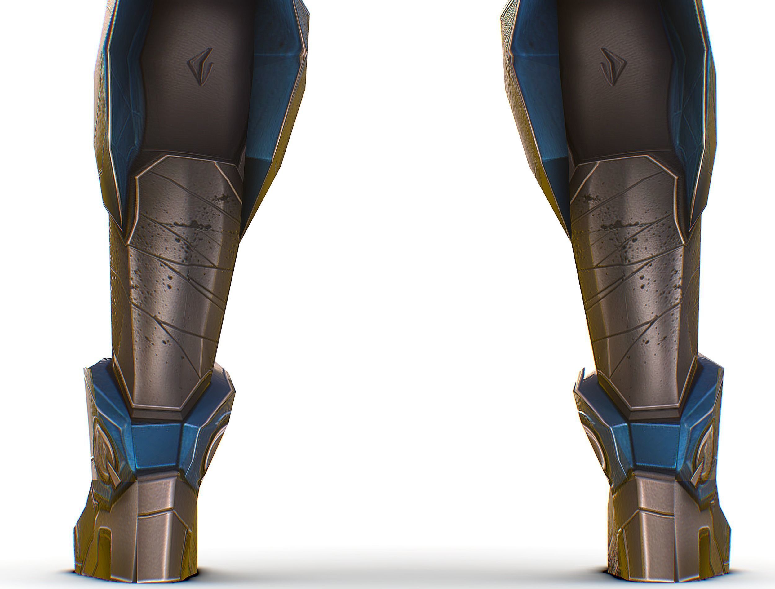 Cartoon Sci-Fi Cyborg Drone Sniper Soldier Low-poly 3D model_31