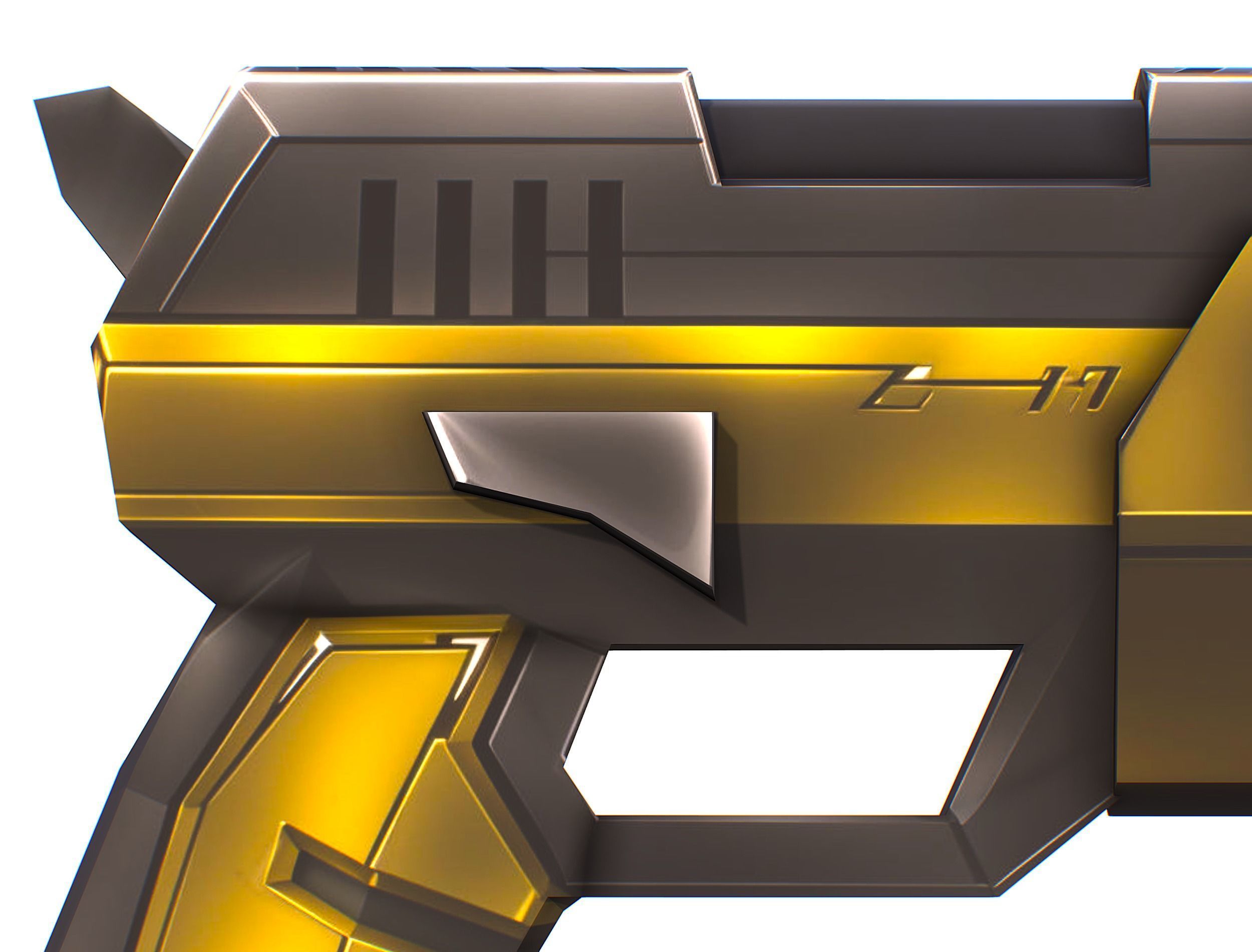 Cartoon Sci-Fi Cyborg Drone Sniper Soldier Low-poly 3D model_48