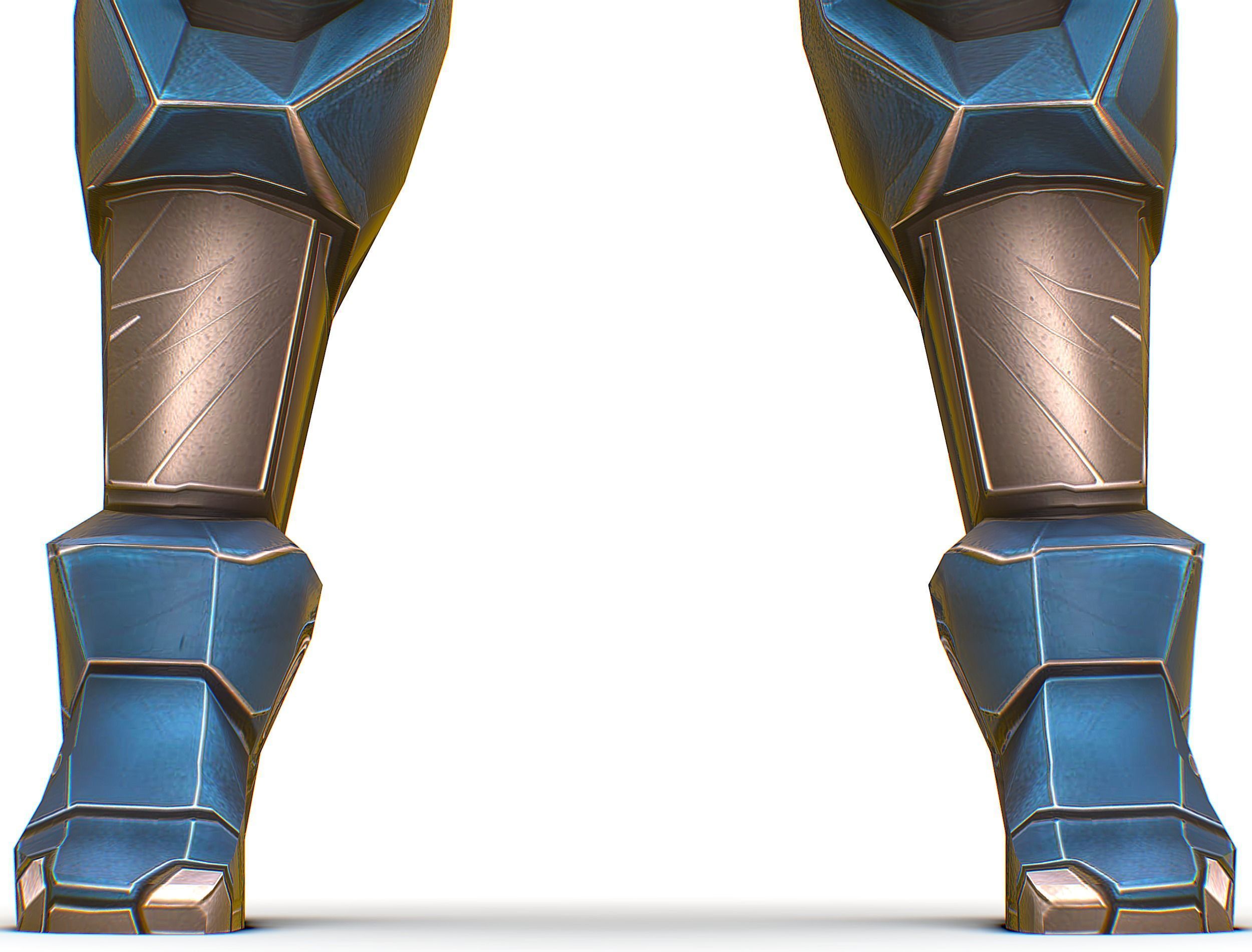 Cartoon Sci-Fi Cyborg Drone Sniper Soldier Low-poly 3D model_25