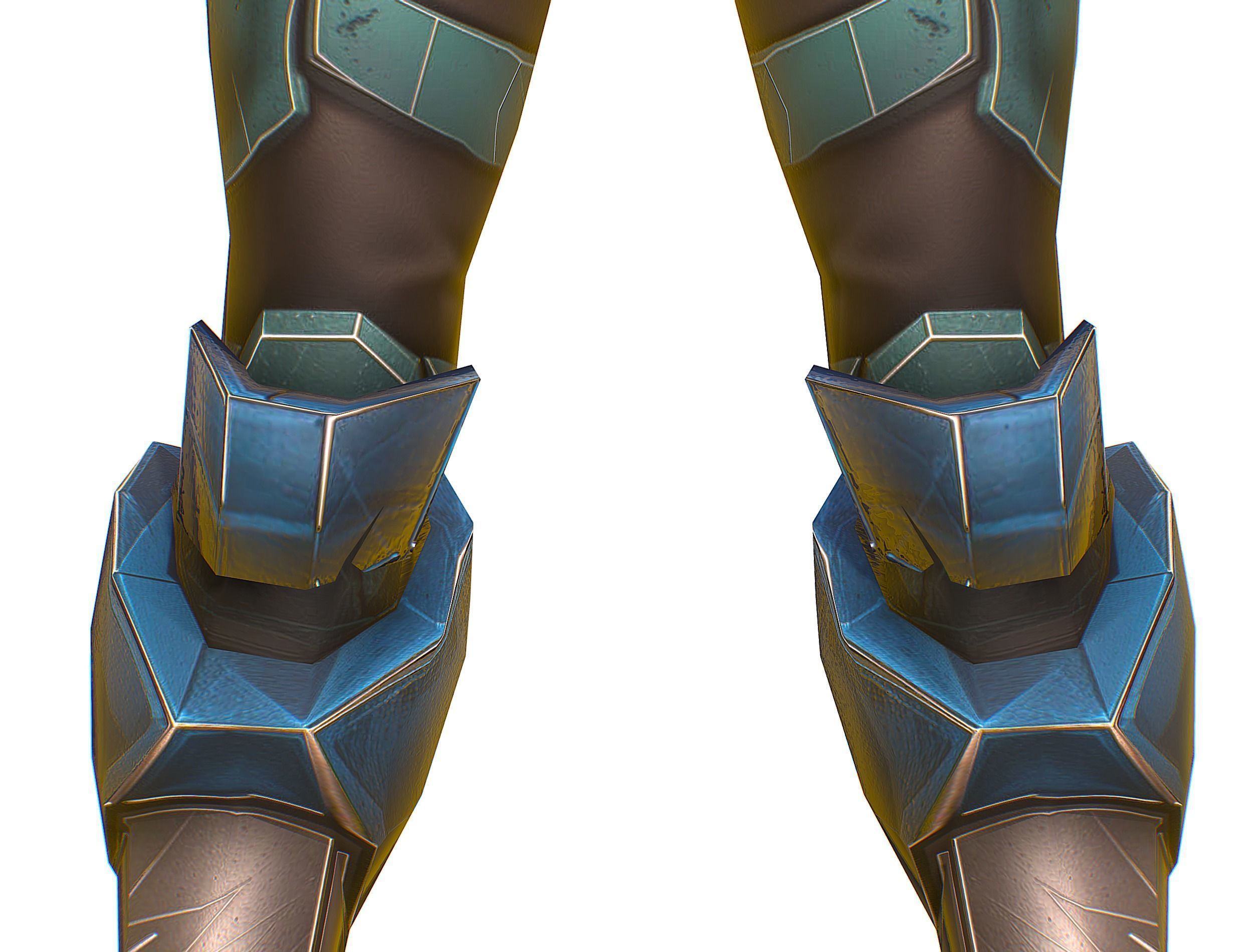 Cartoon Sci-Fi Cyborg Drone Sniper Soldier Low-poly 3D model_24