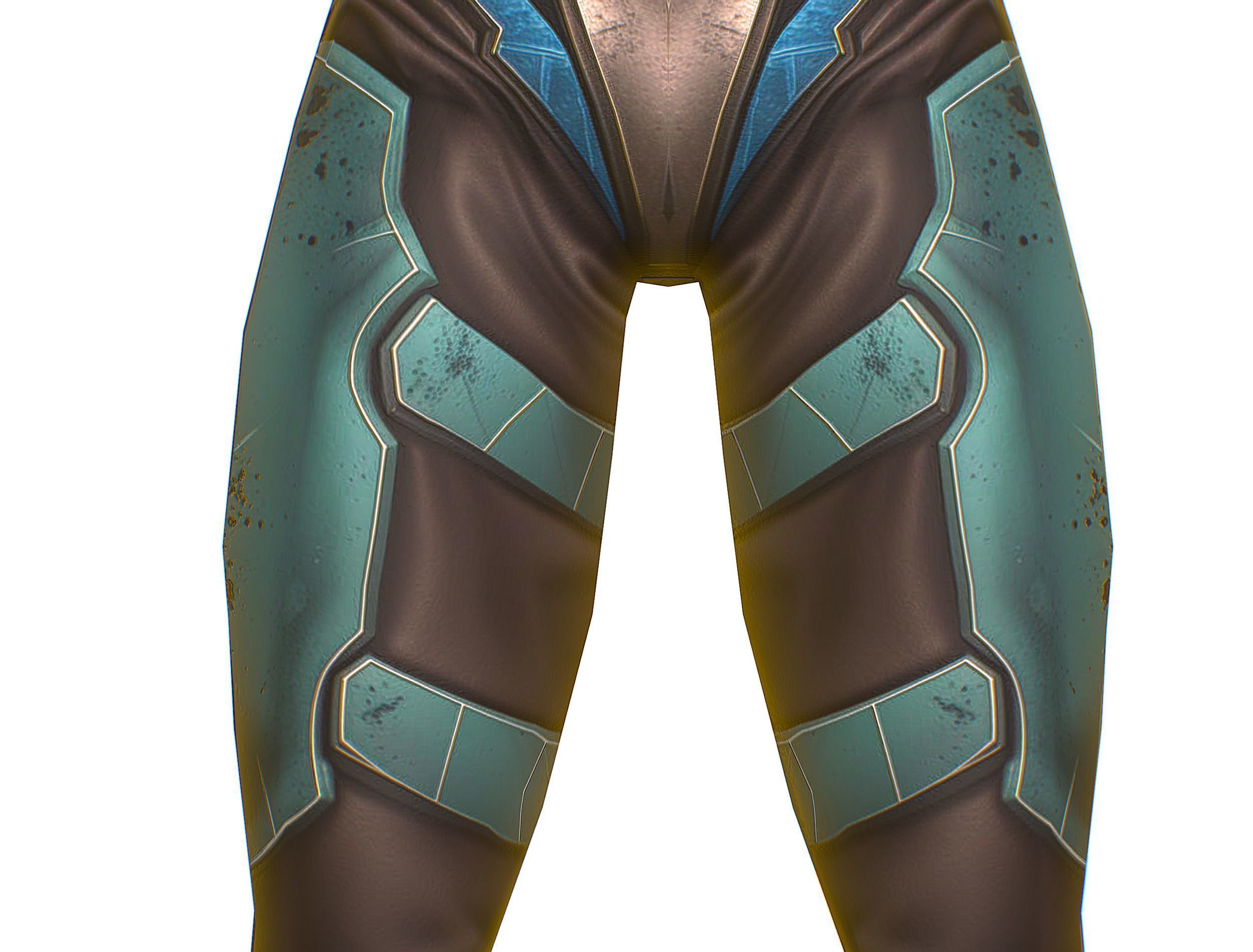 Cartoon Sci-Fi Cyborg Drone Sniper Soldier Low-poly 3D model_23