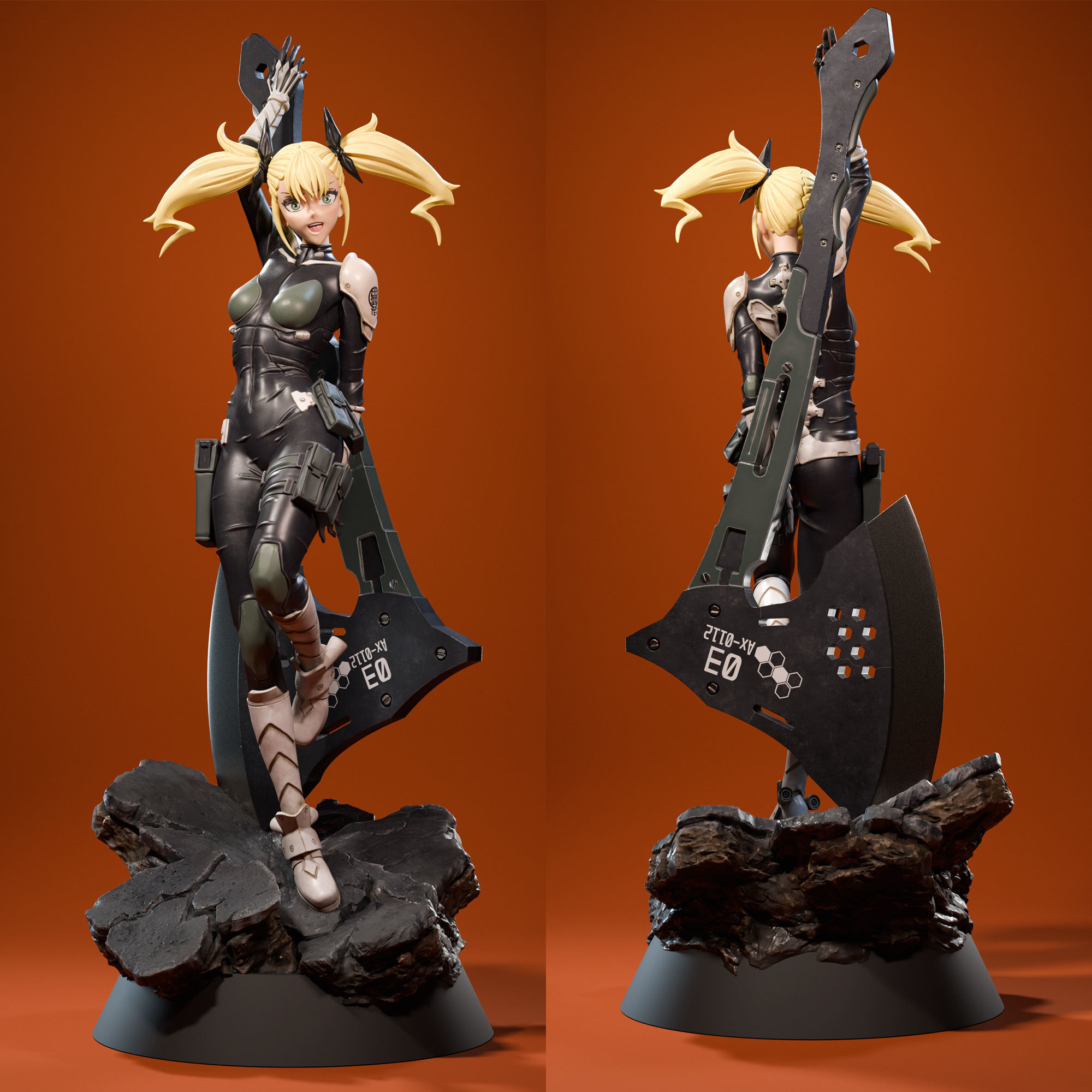 Kikoru Shinomiya fan art from Kaiju n8 3D print model_1