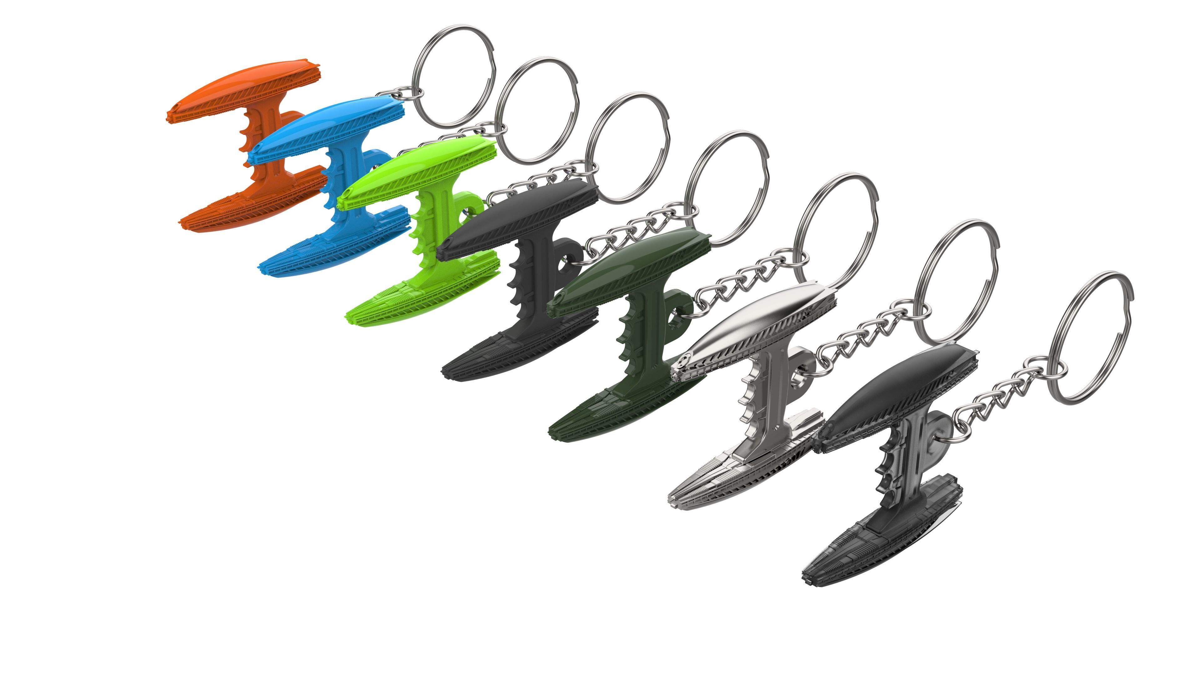 StarTrek Keychains Set part 2 - 11 STLs - Commercial Use 3D print model_14