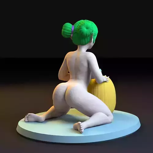 Cute chubby Goblin girl on Halloween 3D print model