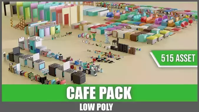 Cafe Pack - Low Poly