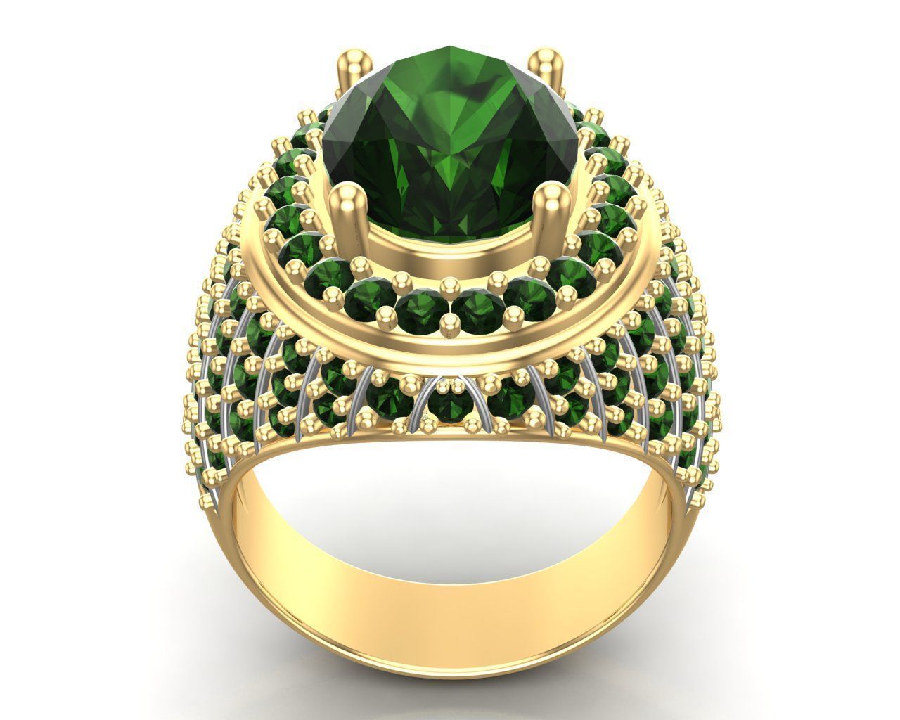 Silver Elegant Style Men Ring 3D print model_8