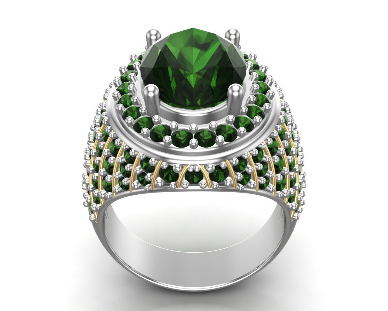 Silver Elegant Style Men Ring 3D print model_11