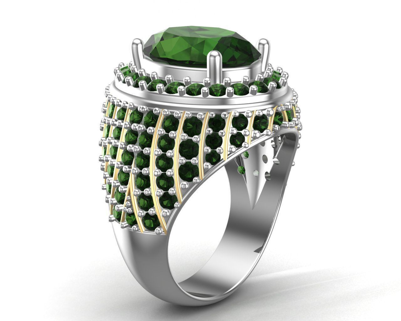 Silver Elegant Style Men Ring 3D print model_7