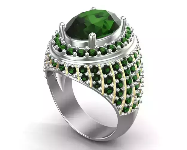 Silver Elegant Style Men Ring               