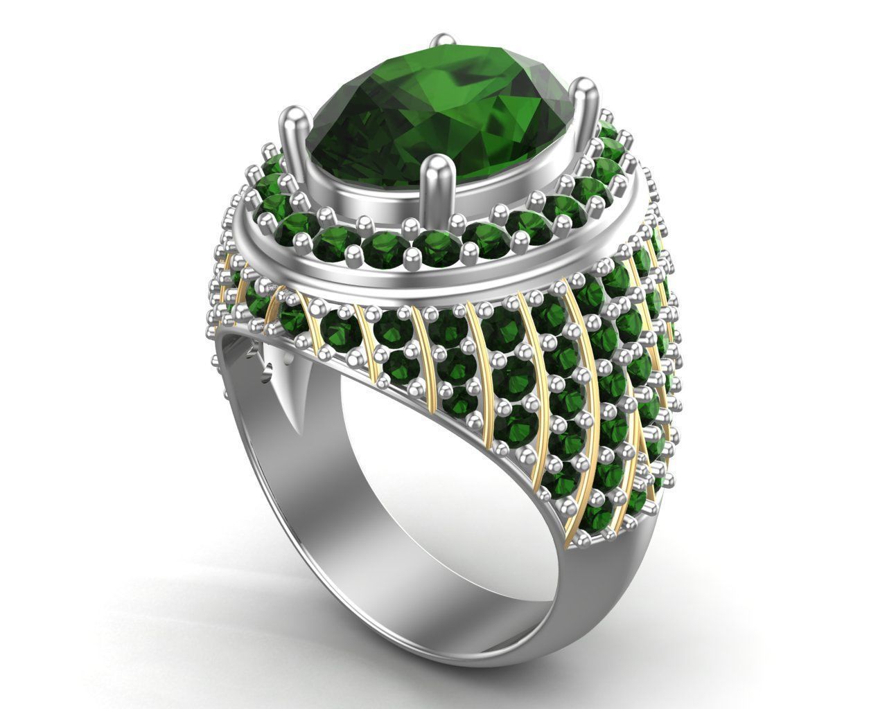 Silver Elegant Style Men Ring 3D print model_5