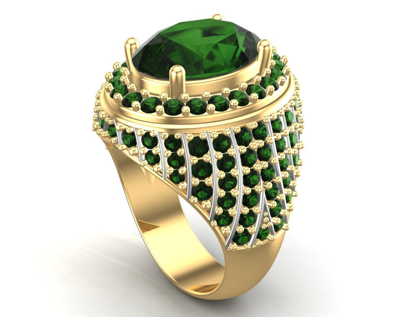 Silver Elegant Style Men Ring 3D print model_1