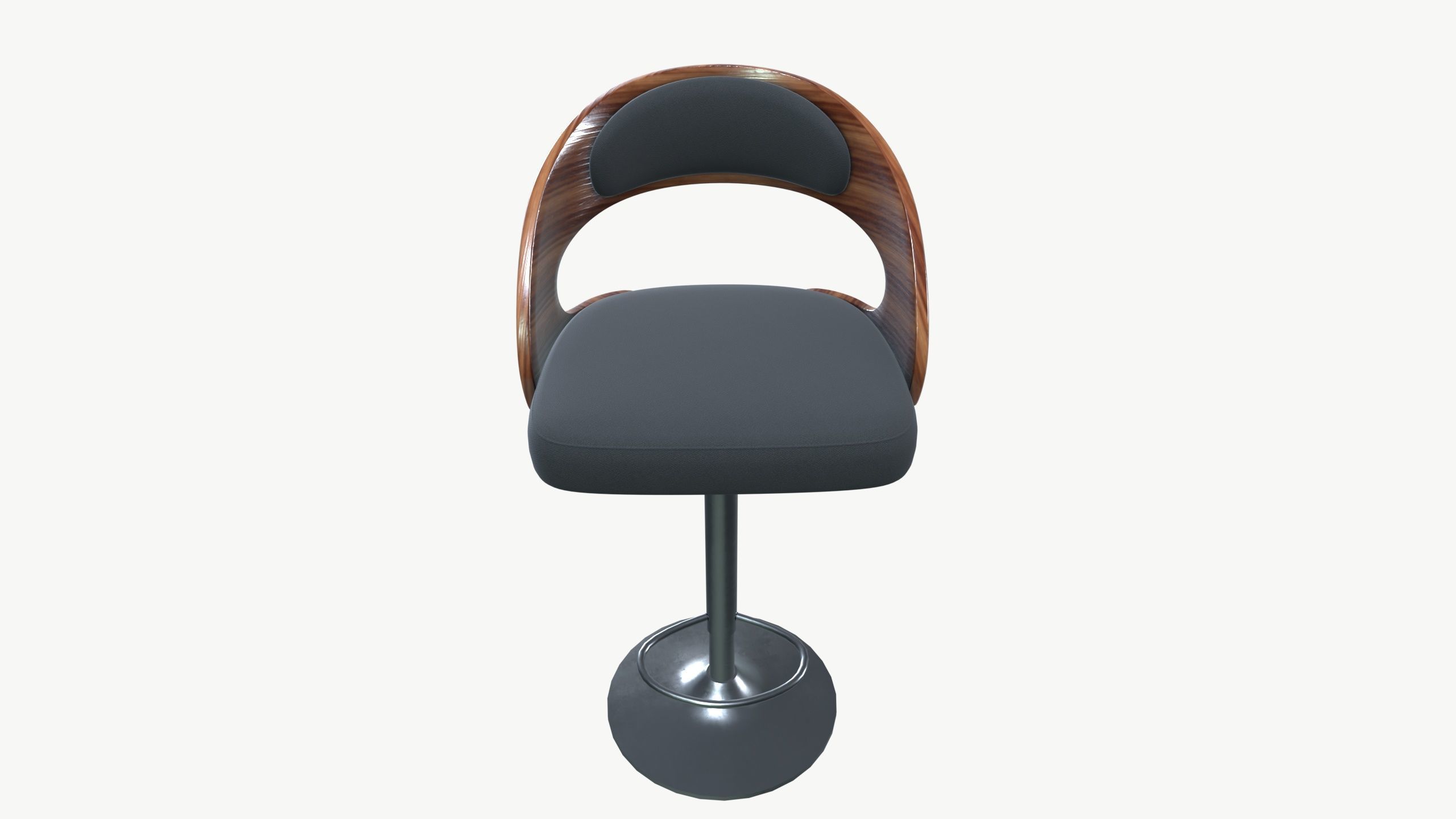 Bar Stool Bar Counter Chair Low-poly 3D model_3