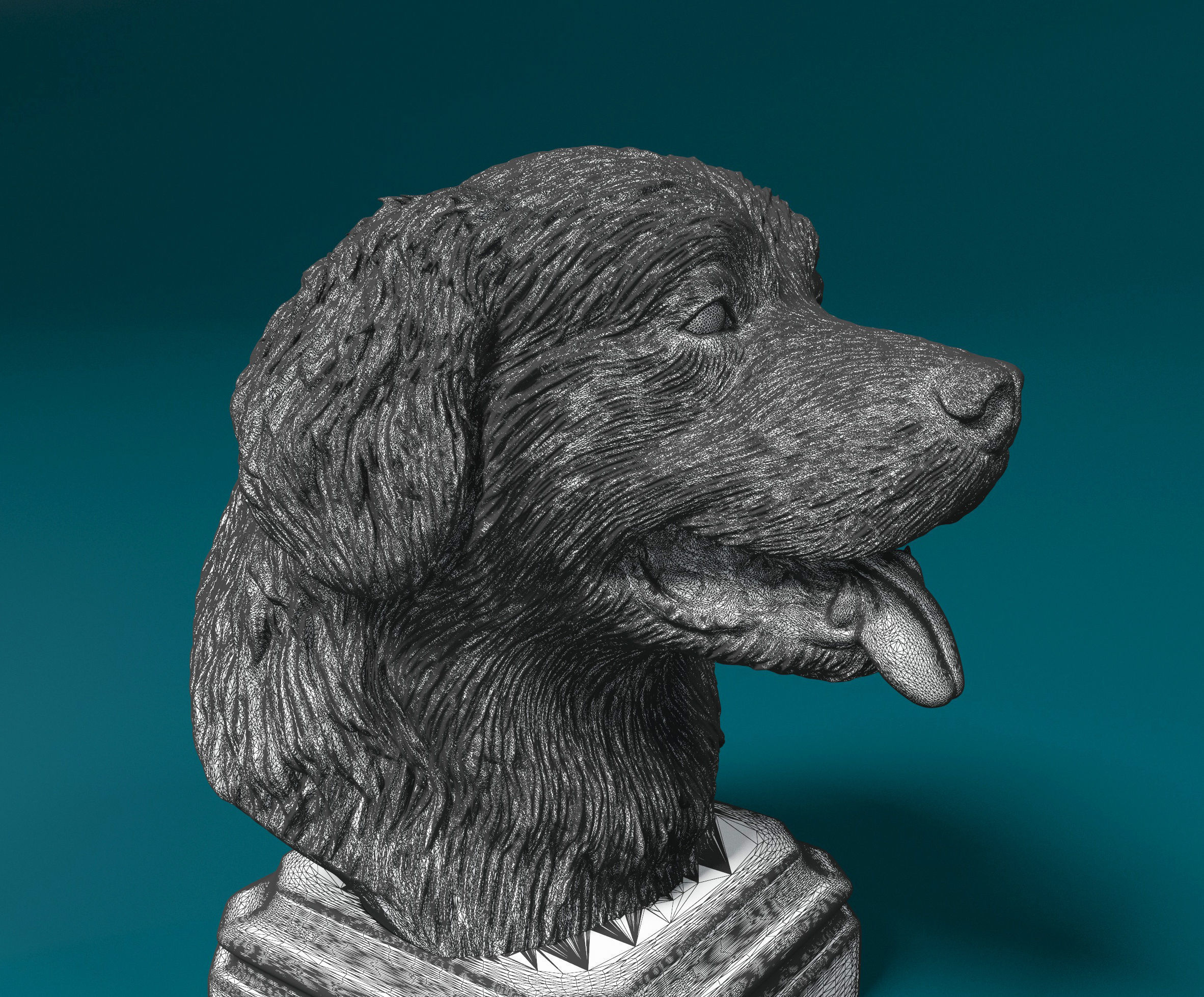 Bovaro del Bernese bust 3D print model_5