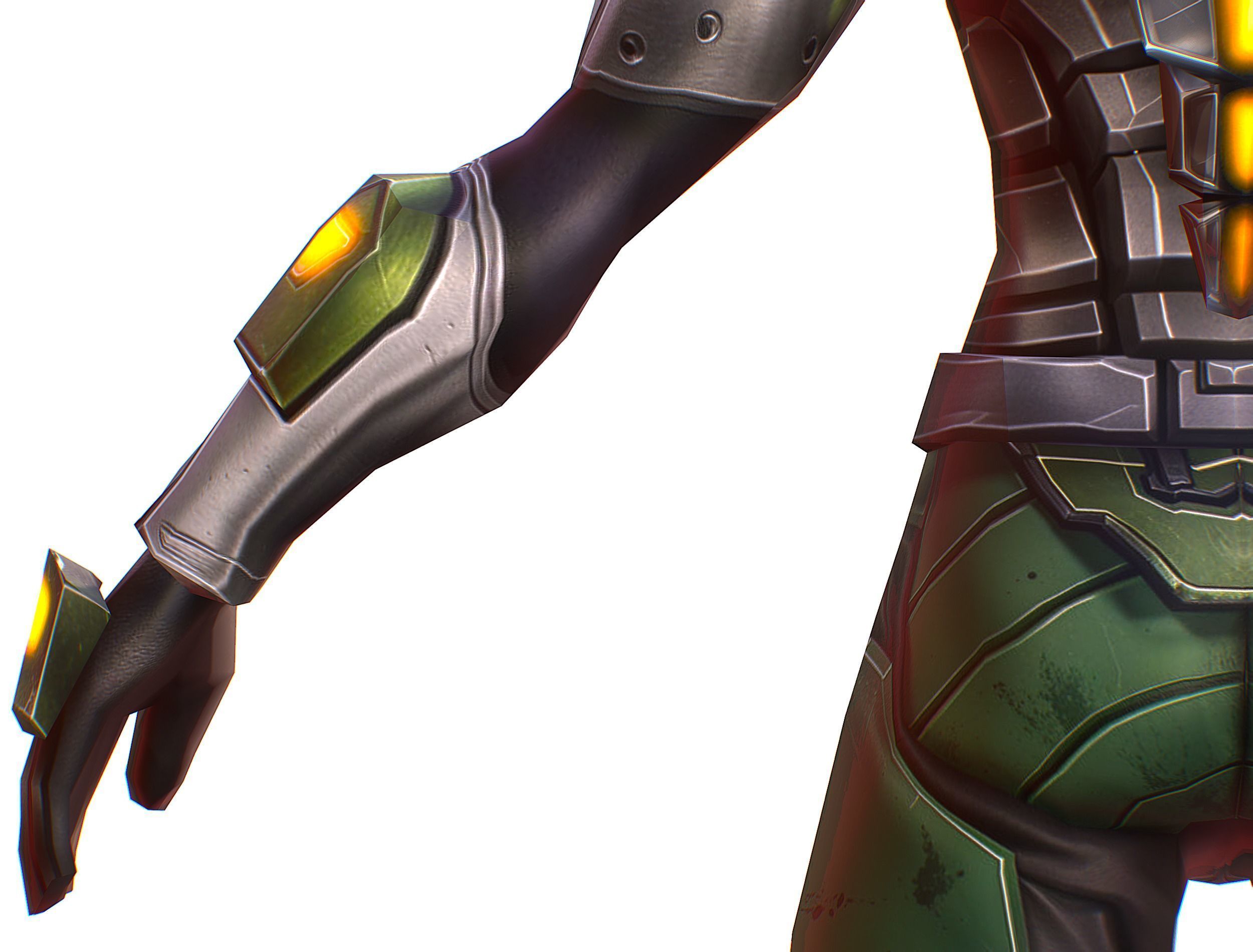 Cartoon Sci-Fi Cyborg Drone Trooper Soldier Low-poly 3D model_23