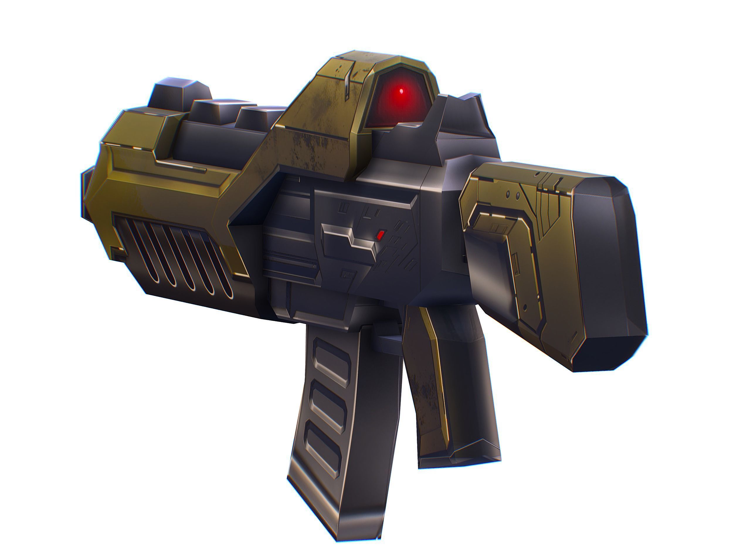 Cartoon Sci-Fi Cyborg Drone Trooper Soldier Low-poly 3D model_63