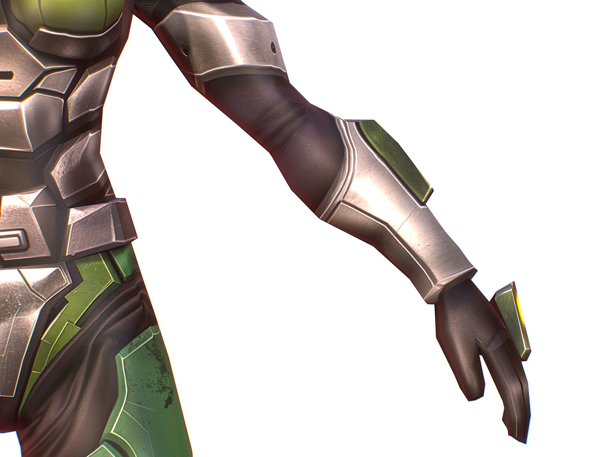 Cartoon Sci-Fi Cyborg Drone Trooper Soldier Low-poly 3D model_17