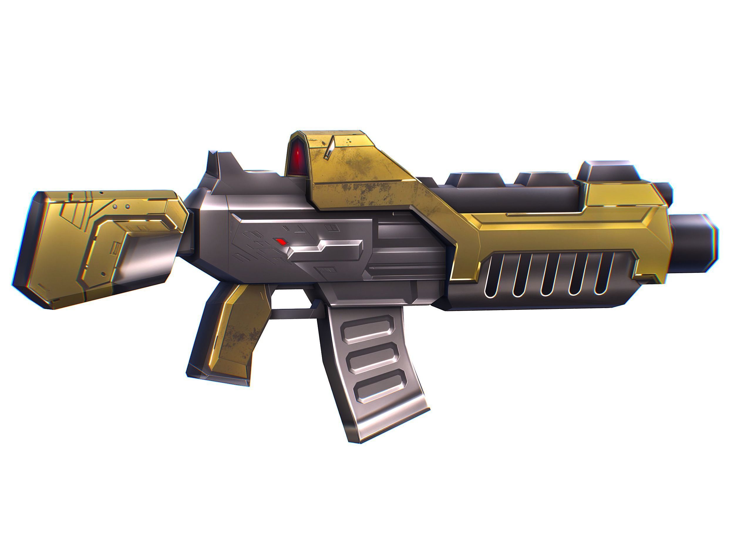 Cartoon Sci-Fi Cyborg Drone Trooper Soldier Low-poly 3D model_67