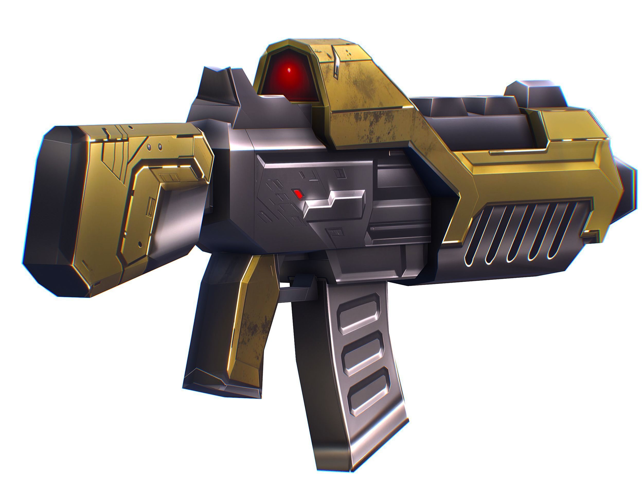 Cartoon Sci-Fi Cyborg Drone Trooper Soldier Low-poly 3D model_66