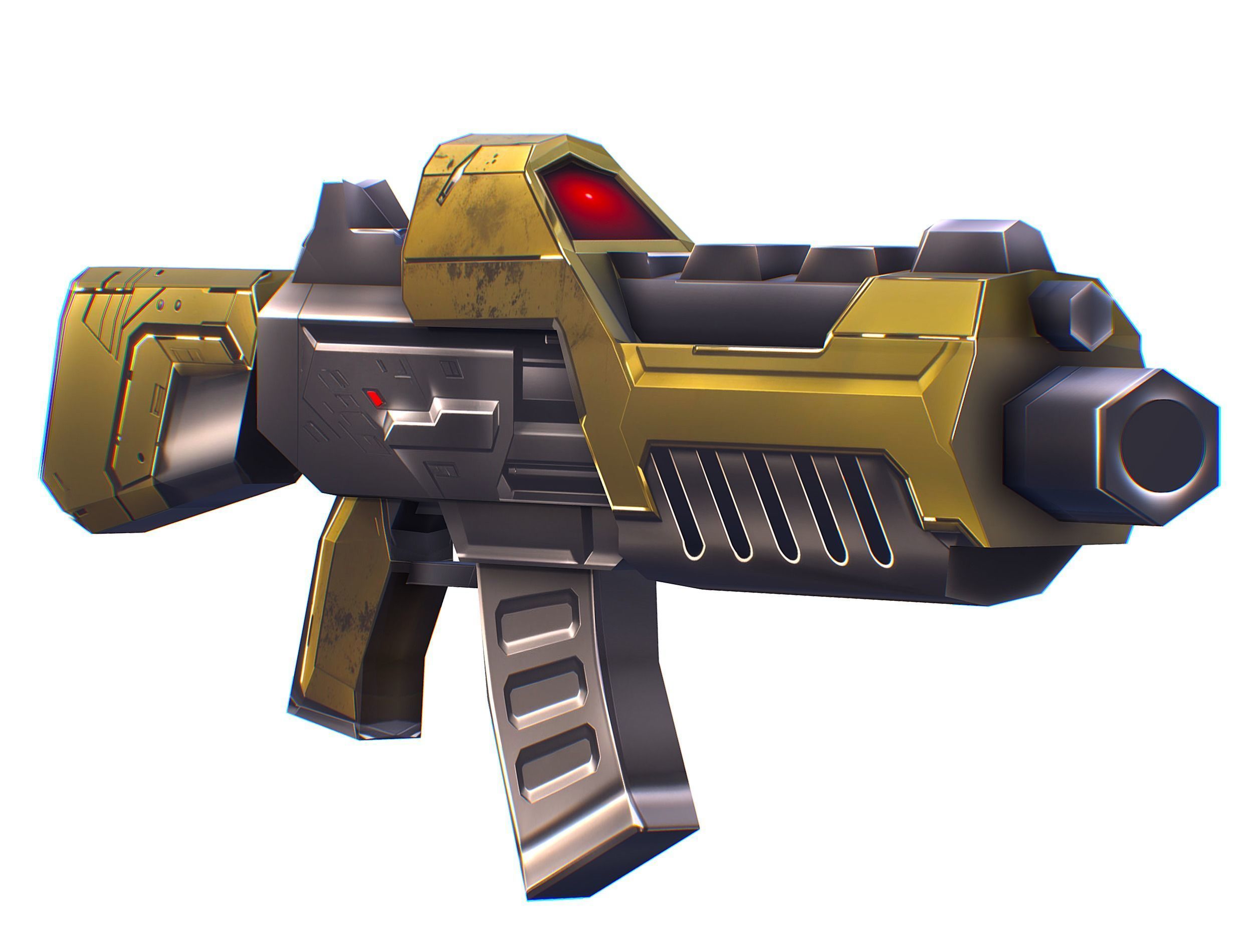 Cartoon Sci-Fi Cyborg Drone Trooper Soldier Low-poly 3D model_54