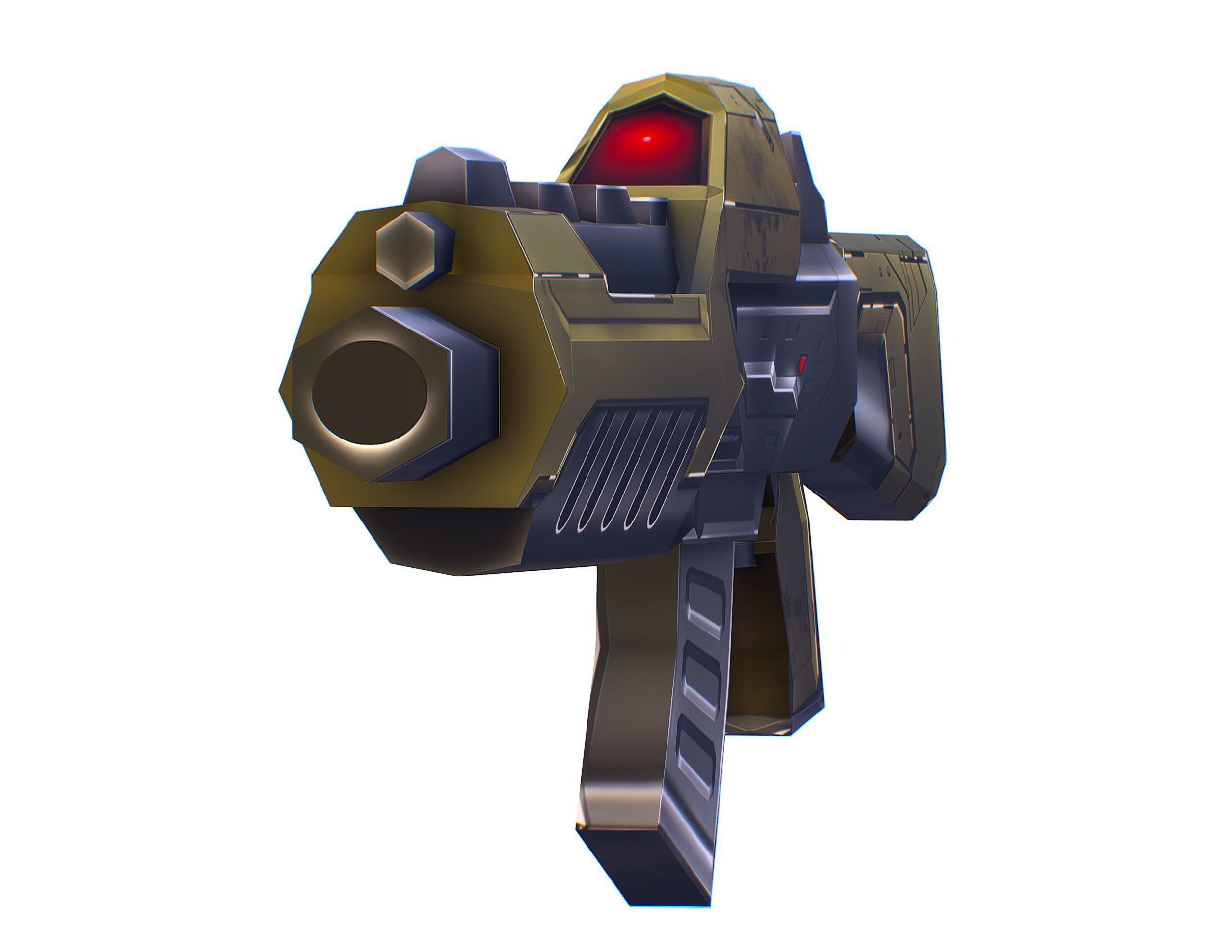 Cartoon Sci-Fi Cyborg Drone Trooper Soldier Low-poly 3D model_58