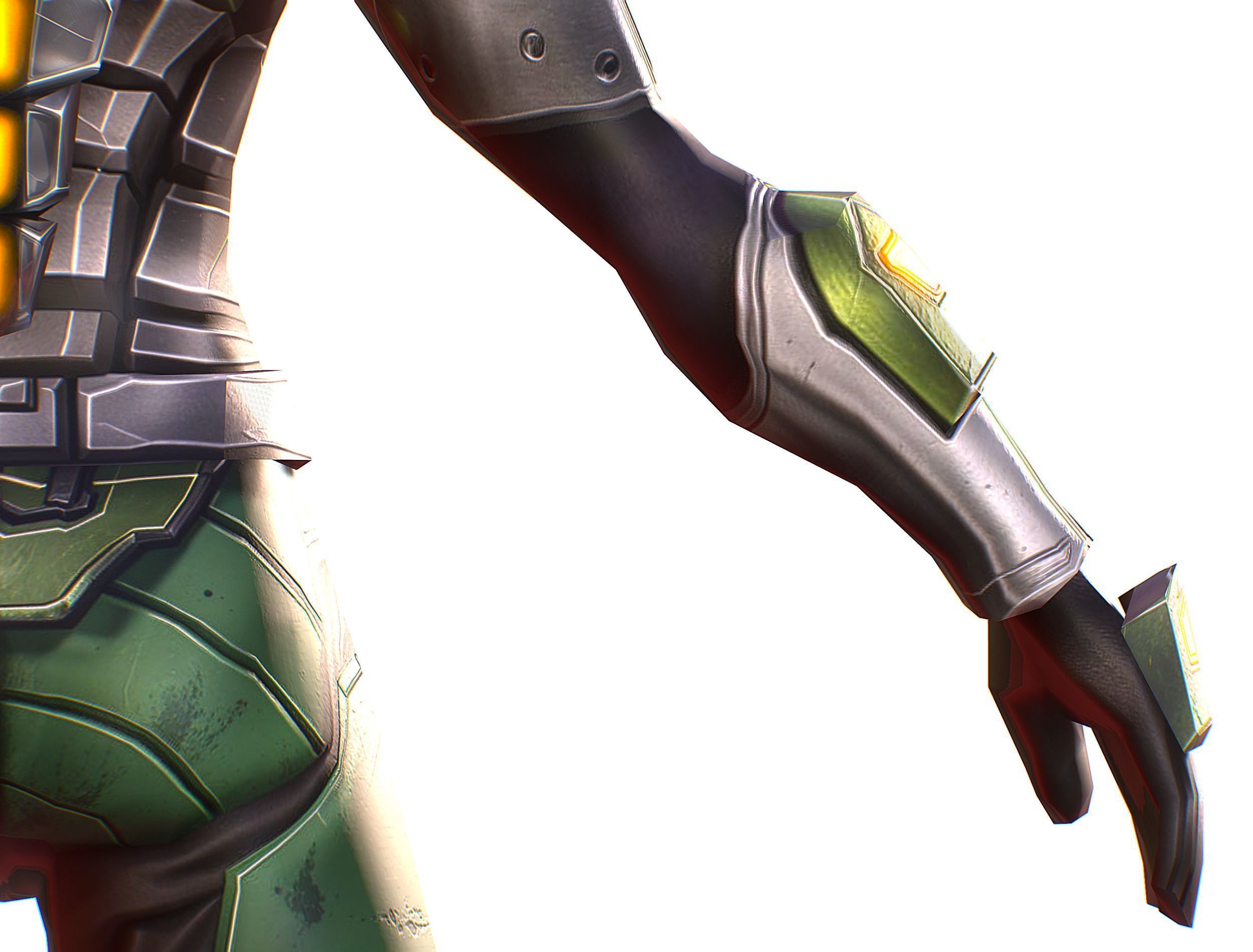 Cartoon Sci-Fi Cyborg Drone Trooper Soldier Low-poly 3D model_24