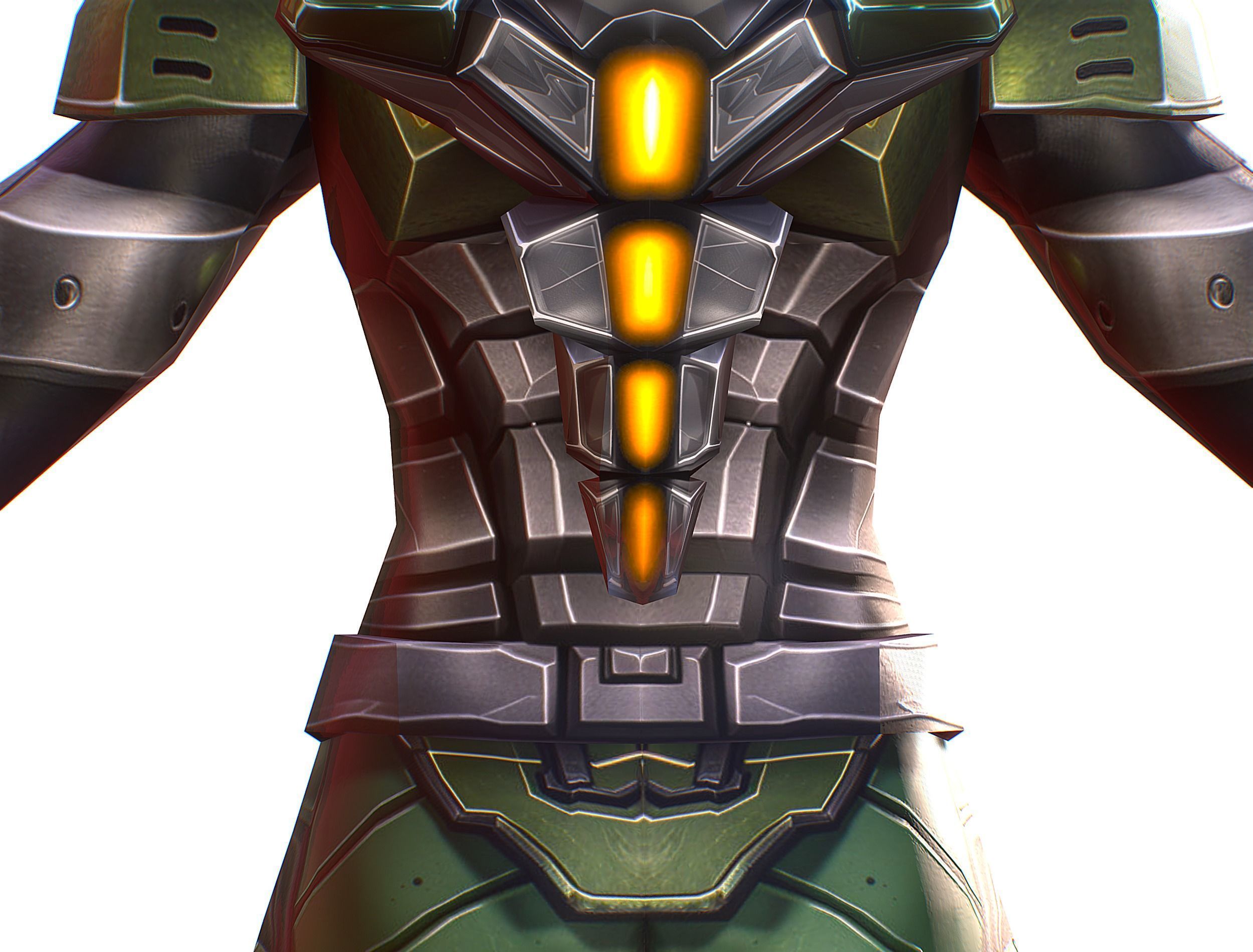 Cartoon Sci-Fi Cyborg Drone Trooper Soldier Low-poly 3D model_22