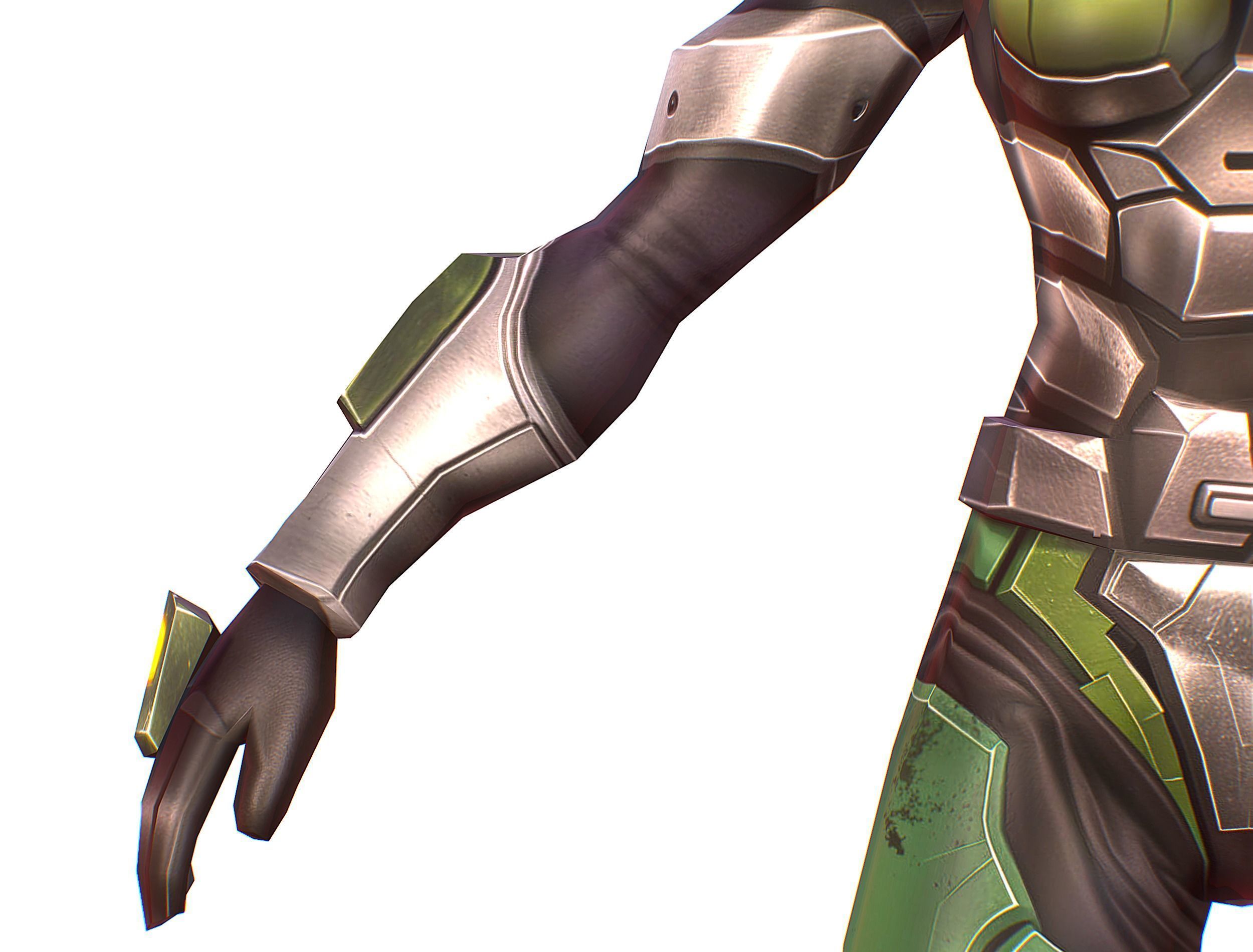 Cartoon Sci-Fi Cyborg Drone Trooper Soldier Low-poly 3D model_16