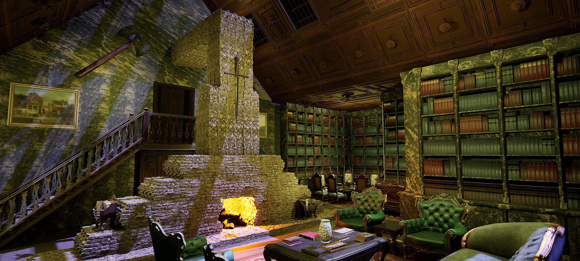 Cozy Victorian Fantasy Hall 3D model_2