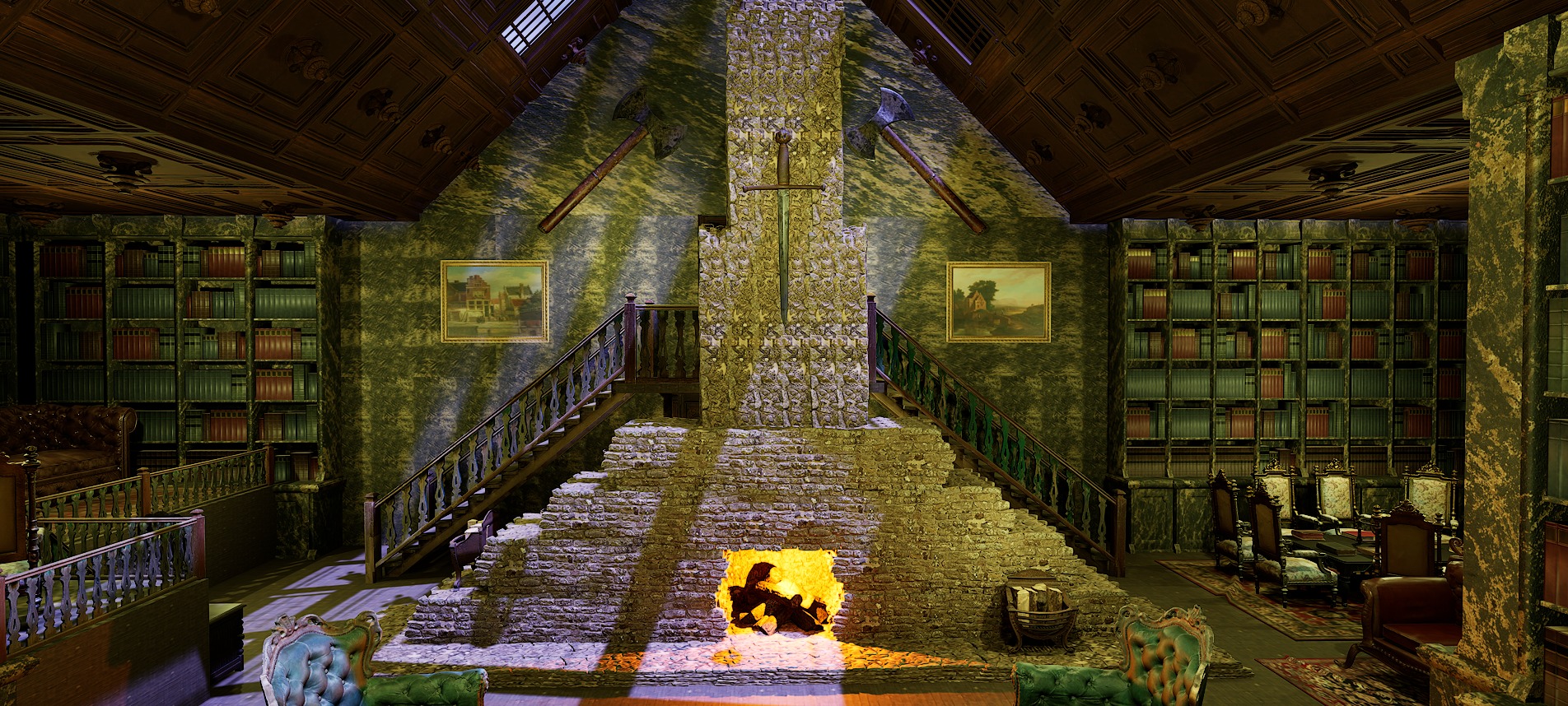 Cozy Victorian Fantasy Hall 3D model_7