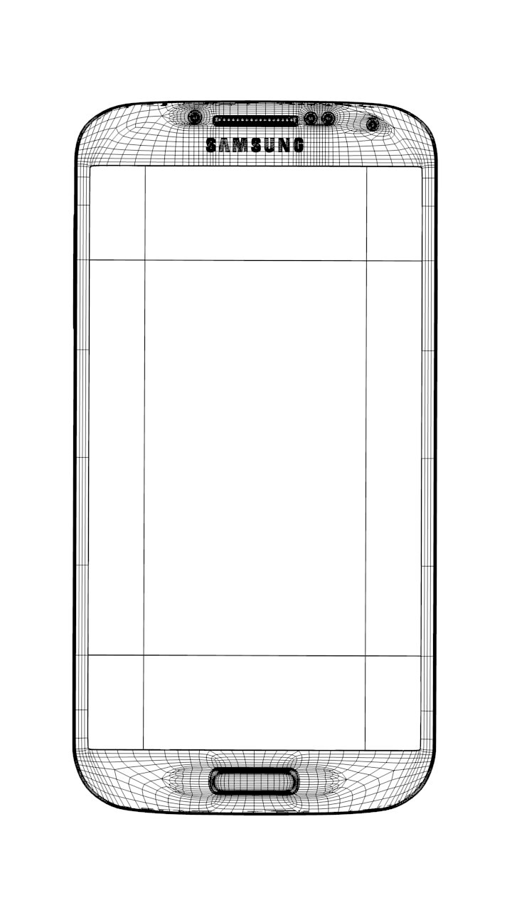 Samsung Galaxy S4 Smartphone 3D model_9