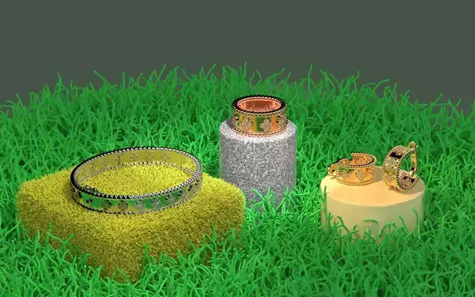 Set Van Cleef Perlee 3D Model Collection