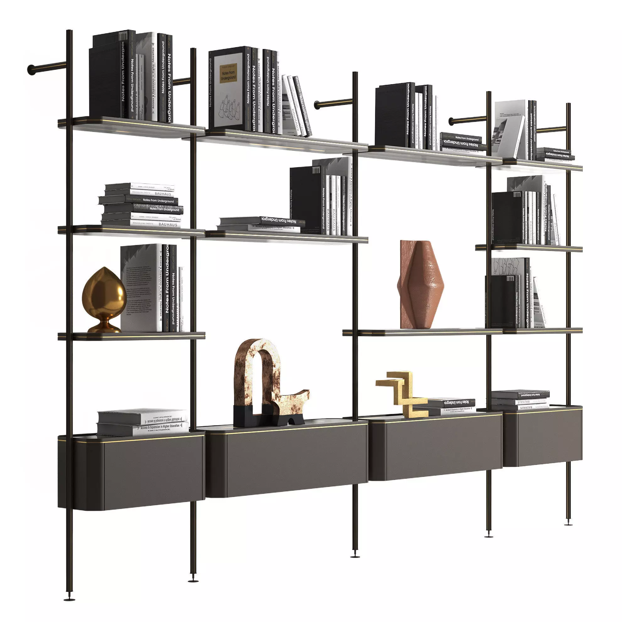 Radice bookcase by Natuzzi Italia 3D model