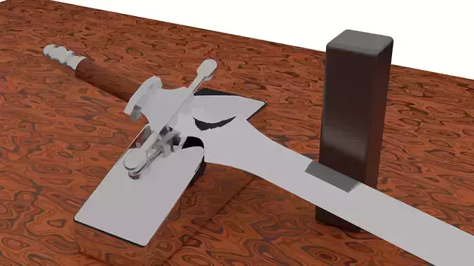 Fantastic War Sword Low-poly 3D model