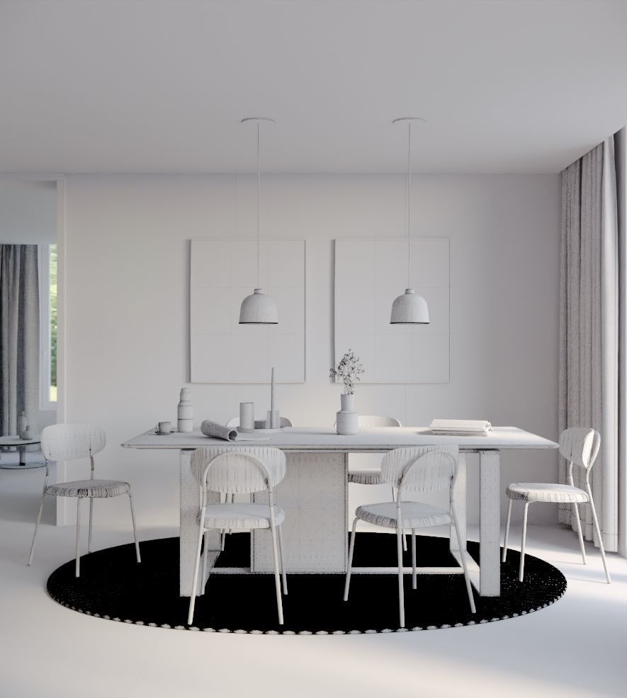 Dining Set 04 3D model_5