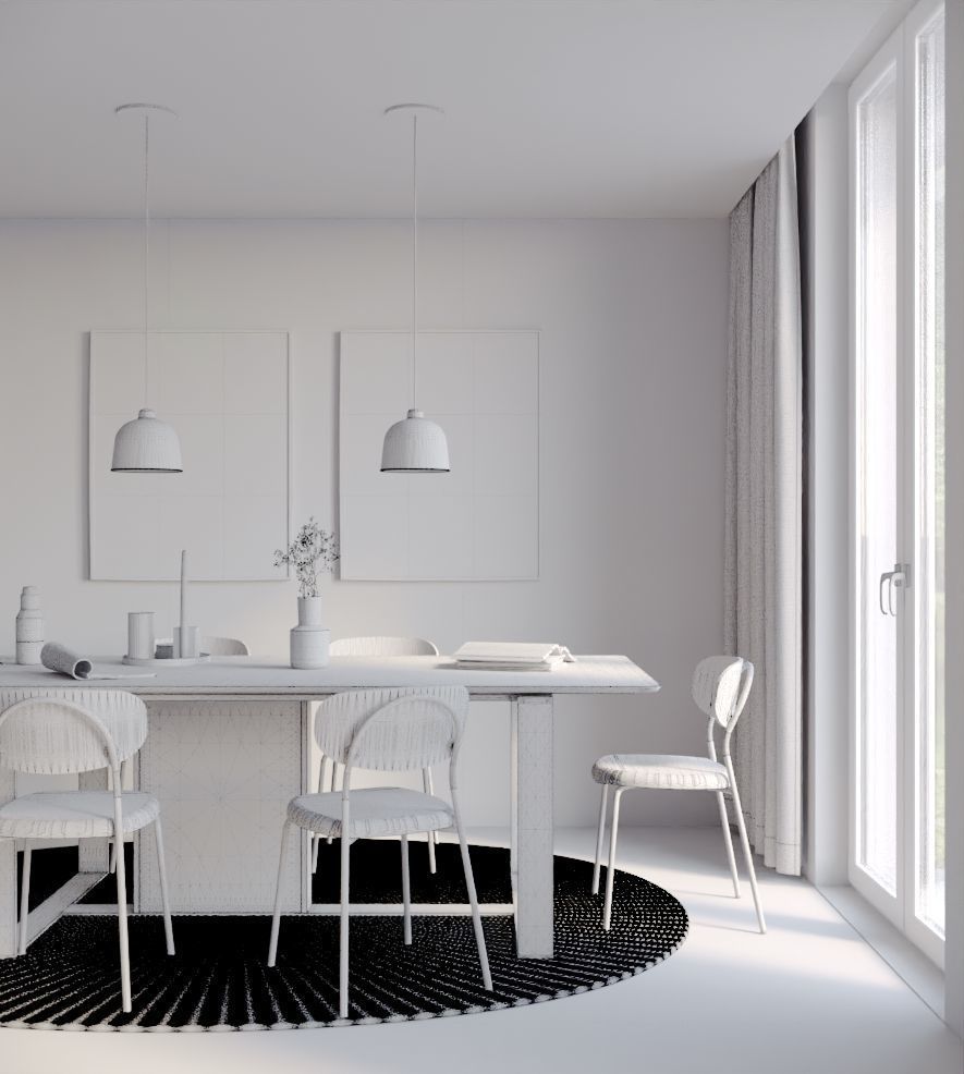 Dining Set 04 3D model_1