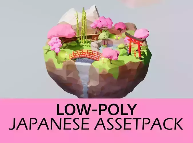 Low-poly Assetpack - Japanese theme