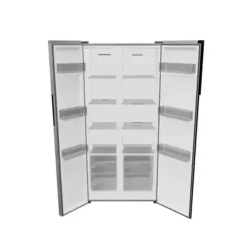 Modern Side-by-Side Refrigerator 3D Model for Kitchen Interiors