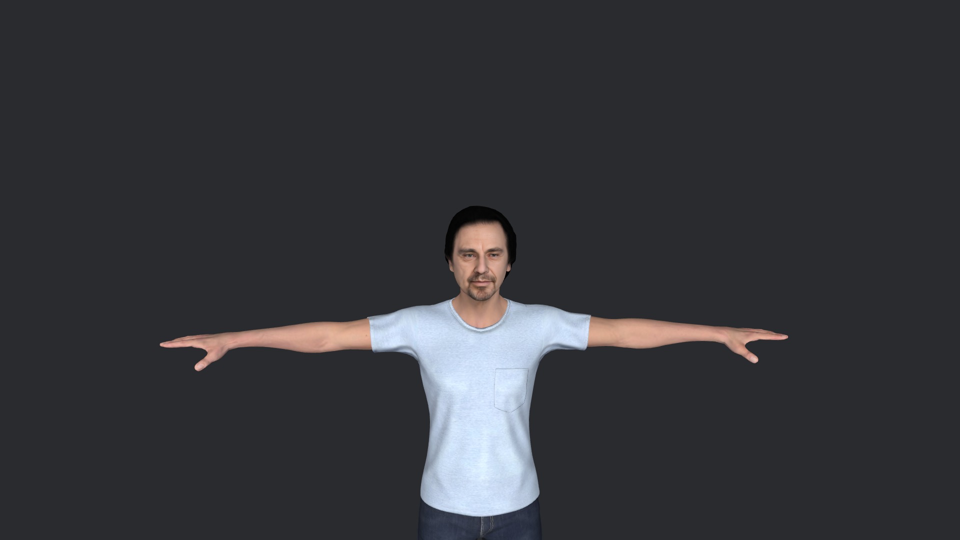 Al-Pacino Hyper Realistic Full Body Fully Rigged 3D Character Low-poly 3D model_11