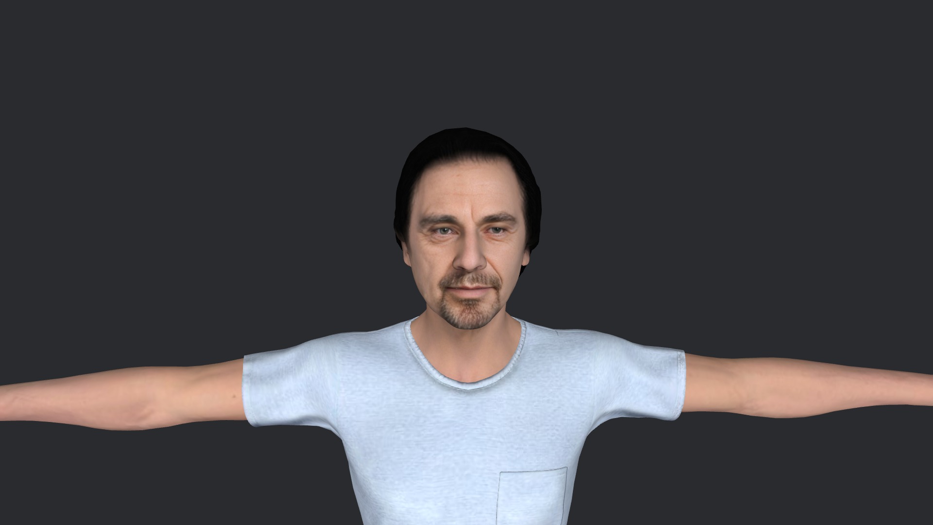 Al-Pacino Hyper Realistic Full Body Fully Rigged 3D Character Low-poly 3D model_29