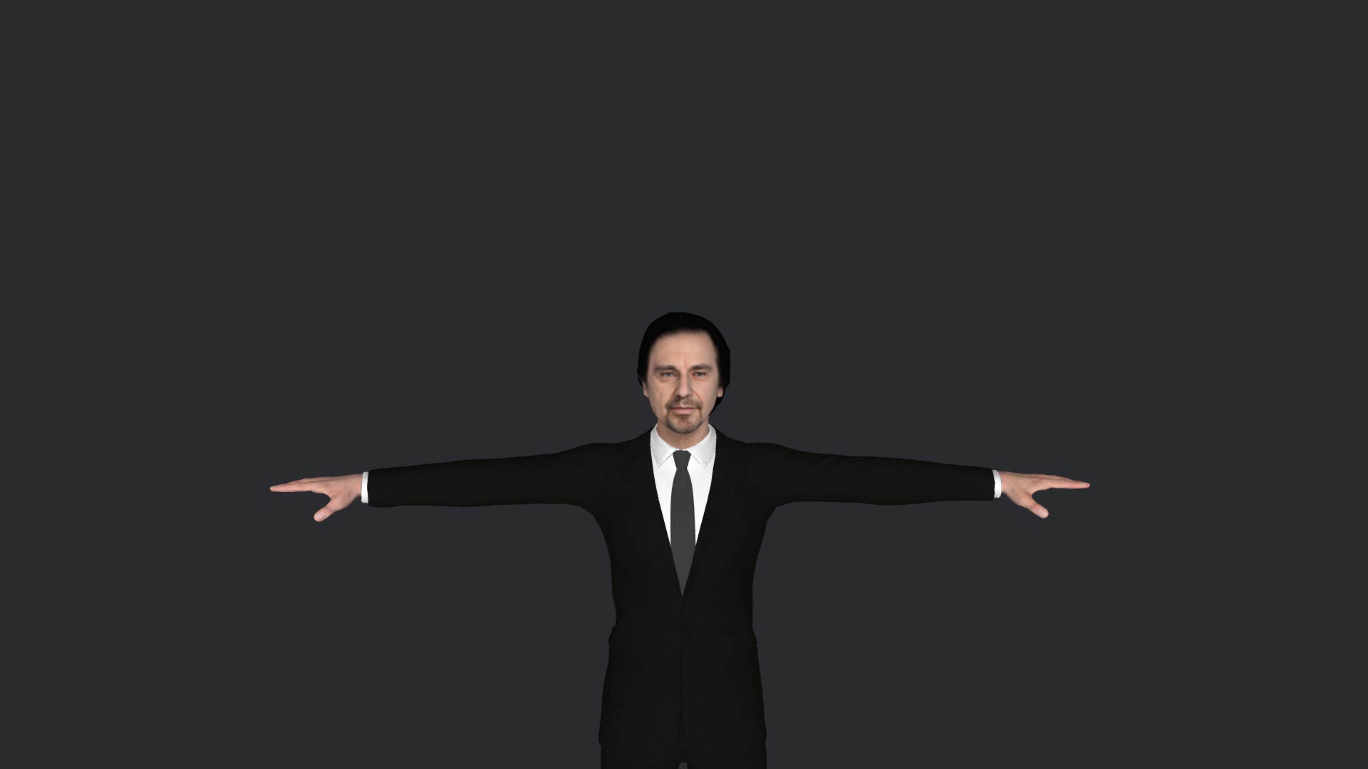 Al-Pacino Hyper Realistic Full Body Fully Rigged 3D Character Low-poly 3D model_1