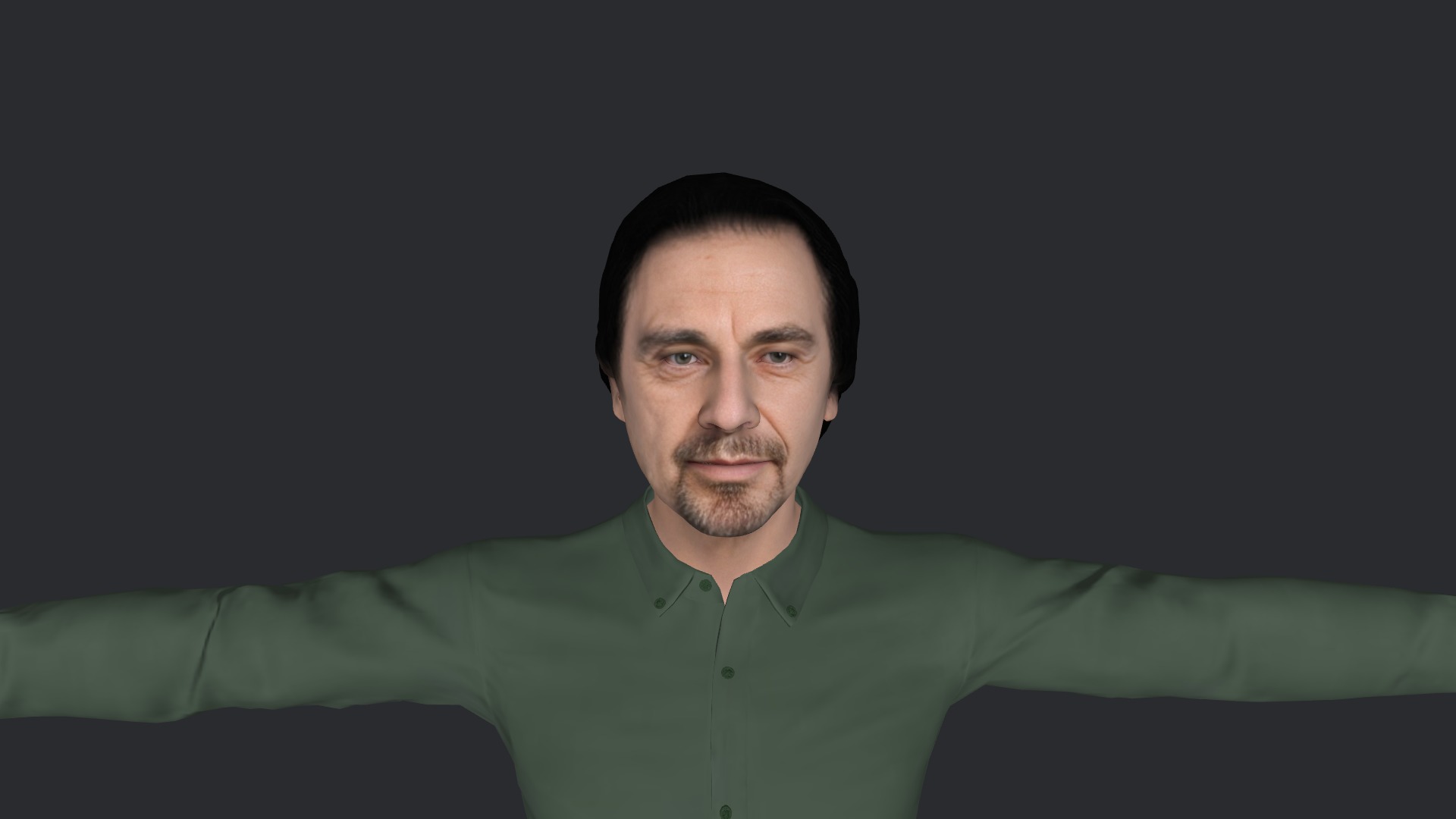 Al-Pacino Hyper Realistic Full Body Fully Rigged 3D Character Low-poly 3D model_9