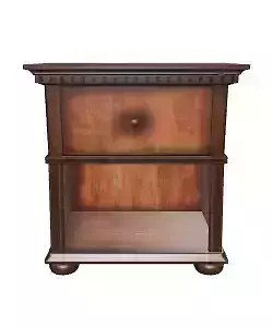 Rustic Wooden Bedside Table Set for Bedroom